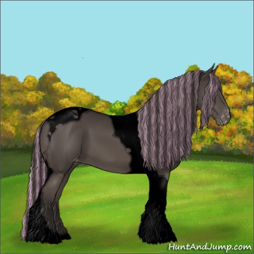 Horse Color:Void Painted Smoky Black Tobiano Varnish 