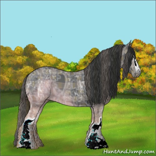 Horse Color:Plaid  White Spotted Black Ice 