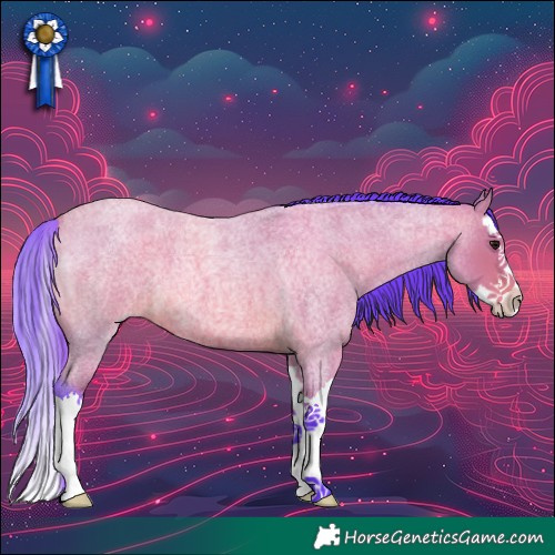 Horse Color:Watercolor Bay Roan Splash
