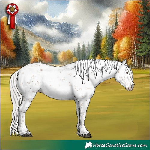 Horse Color:Silver Brown Dun Sabino Rabicano 
