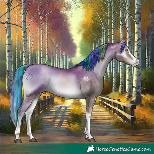 Horse Color:Platinum Painted Brown Pearl Onyx