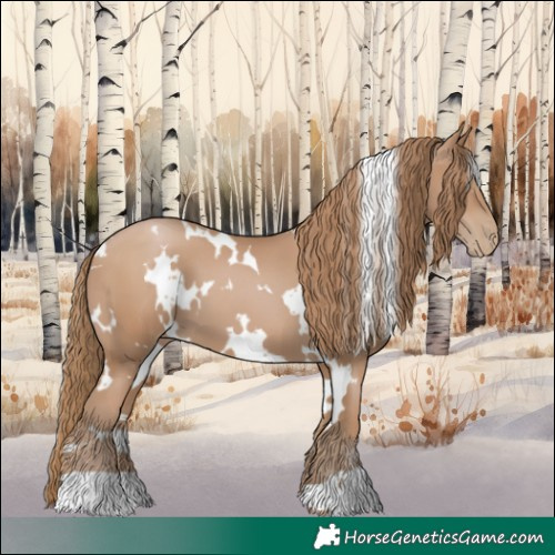 Horse Color:White Spotted Black Pearl 