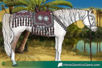 Horse Color:Gray Silver Black Pearl Tobiano 