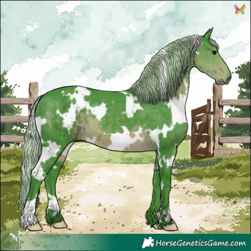 Horse Color:Watercolor White Spotted Silver Smoky Black 