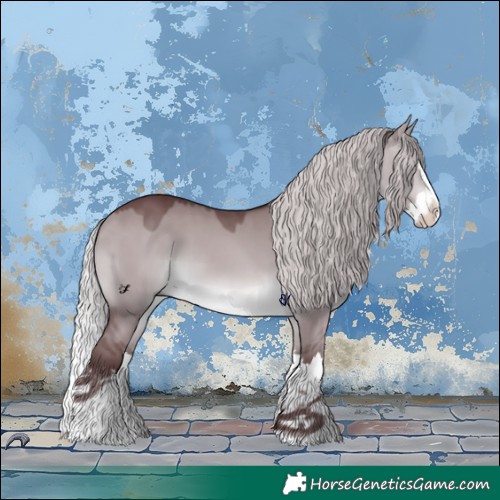 Horse Color:Chocolate Silver Brown Chinchilla Dun Splash 