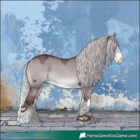 Horse Color:Chocolate Silver Brown Chinchilla Dun Splash 