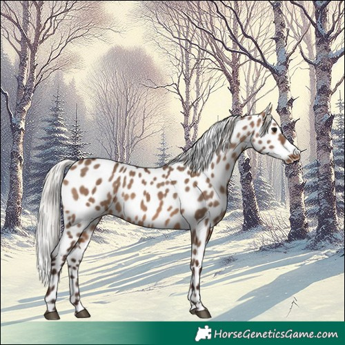 Horse Color:Silver Brown Dun Appaloosa 