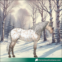 Horse Color:Silver Brown Dun Appaloosa 