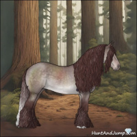 Horse Color:Platinum Chocolate Brown Roan Dun 