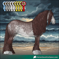 Horse Color:Platinum Chocolate Buckskin 