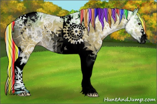 Horse Color:Void Painted Watercolor Silver Bay Ice Sabino Tobiano Rabicano