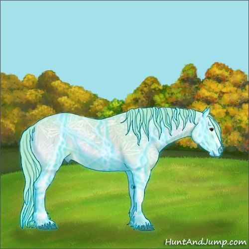 Horse Color:Thunderstruck Watercolor Red Onyx Ice Rabicano 
