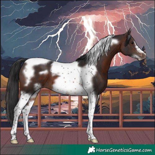 Horse Color:Brown Tobiano Frame 