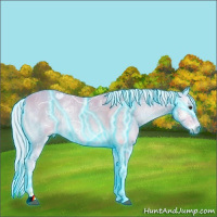 Horse Color:Thunderstruck Watercolor Palomino Ice Onyx 