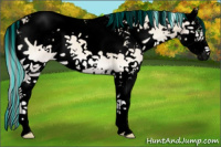 Horse Color:Void Painted Silver Smoky Creme Onyx Sabino