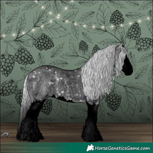 Horse Color:Void Silver Brown Chinchilla Roan Dun Splash 