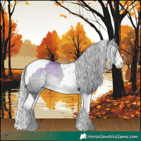 Horse Color:Silver Brown Chinchilla Dun Splash Tobiano 