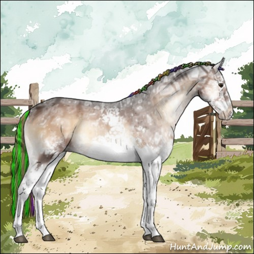 Horse Color:Painted White Spotted Liver Red Onyx Ice