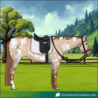 Horse Color:White Spotted Red Dun 