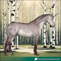 Horse Color:Platinum Chocolate Silver Buckskin Dun 