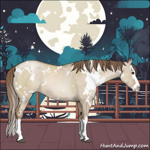 Horse Color:White Spotted Grullo Pearl Sabino Splash