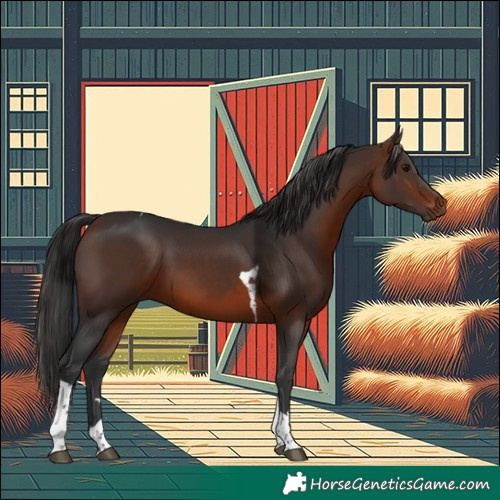 Horse Color:Brown Tobiano 