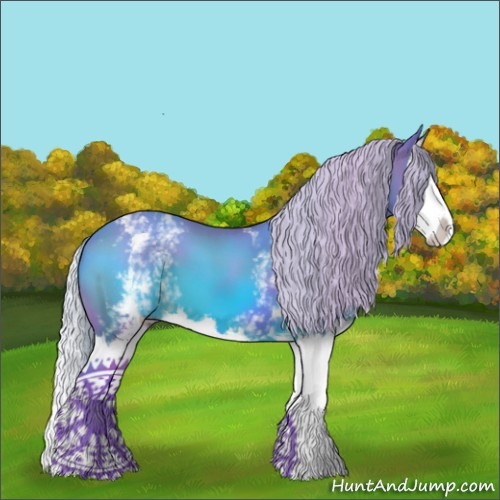 Horse Color:Watercolor White Spotted Silver Bay Splash 