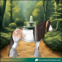 Horse Color:White Spotted Bay Dun Tobiano Frame Rabicano 