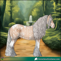 Horse Color:White Spotted Silver Bay Dun  and Silver Sable Champagne Dun Tobiano 