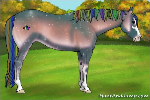 Horse Color:Painted Watercolor Blue Onyx Sabino