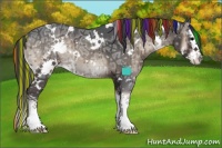 Horse Color:Painted White Spotted Blue Onyx Ice Splash 