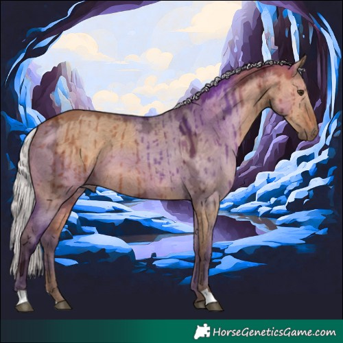 Horse Color:Silver Brown Ice Dun Brindle 