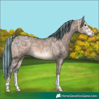Horse Color:Painted Brown Ice Dun 