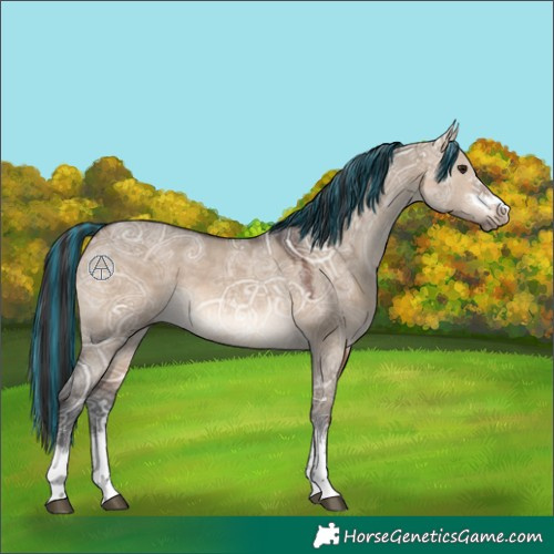 Horse Color:Painted Brown Ice Dun 