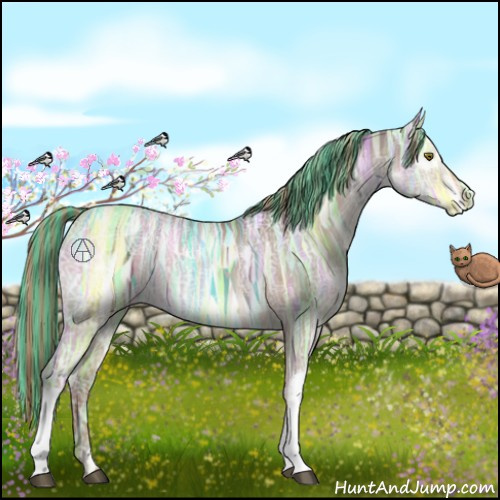 Horse Color:Painted Liver Red Dun Ice 
