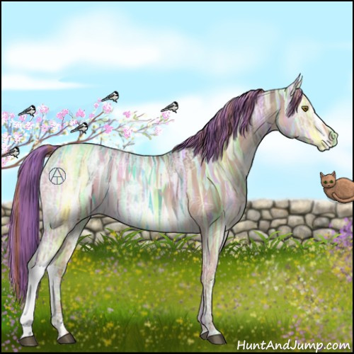 Horse Color:Painted Liver Red Dun Ice