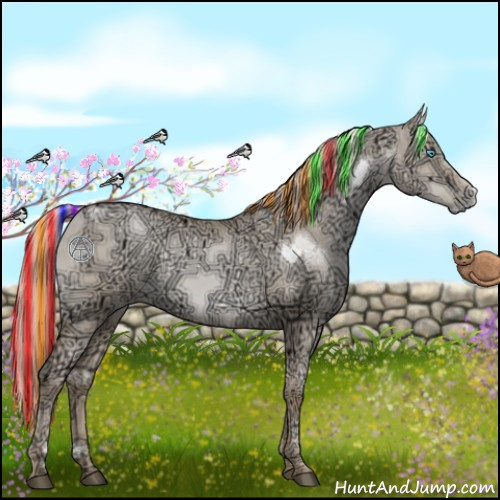 Horse Color:Painted Chocolate Palomino Ice Pearl Dun