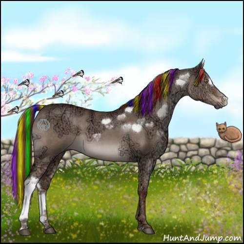 Horse Color:Painted Liver Red Dun Ice