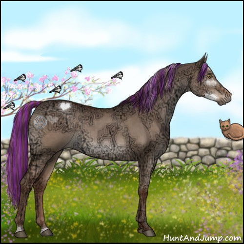 Horse Color:Painted Liver Red Dun Ice 