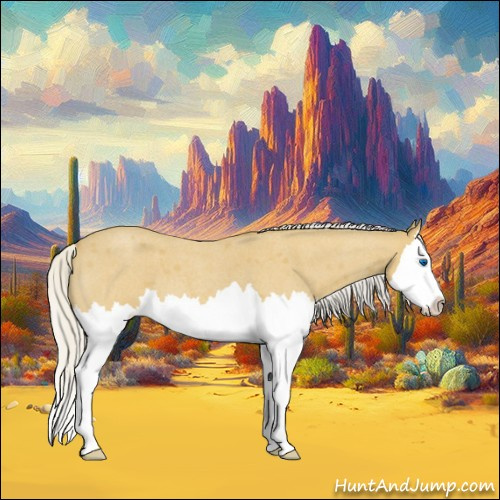 Horse Color:Silver Buckskin Roan Splash