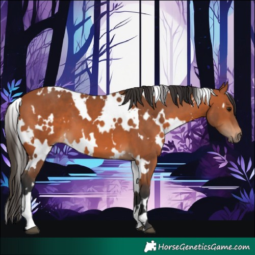 Horse Color:White Spotted Bay 