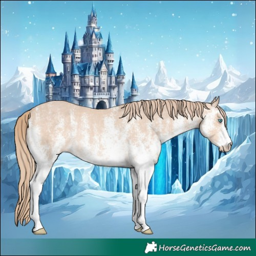 Horse Color:White Spotted Perlino Rabicano 