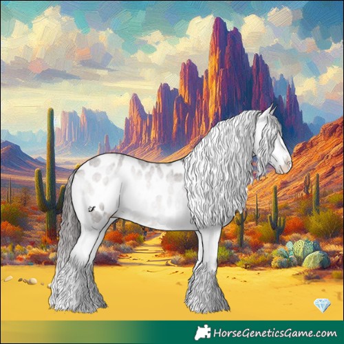 Horse Color:Platinum Bay Roan Onyx Appaloosa 
