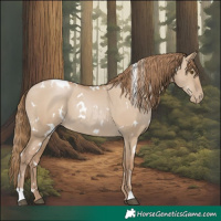 Horse Color:White Spotted Grullo Pearl 