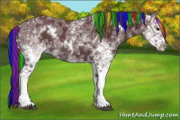 Horse Color:Painted White Spotted Chocolate Black Ice Rabicano 