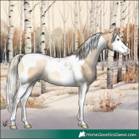 Horse Color:Chocolate Palomino Pearl Onyx Splash Tobiano 