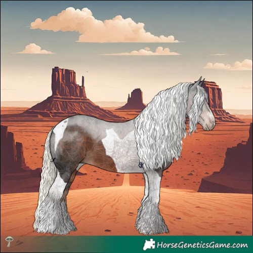 Horse Color:Liver Chestnut Mushroom Tobiano 