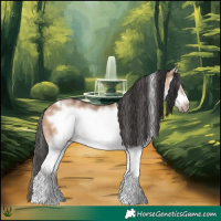 Horse Color:White Spotted Bay Dun Sabino Splash Frame Rabicano 