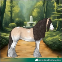 Horse Color:White Spotted Bay Dun Tobiano Rabicano 