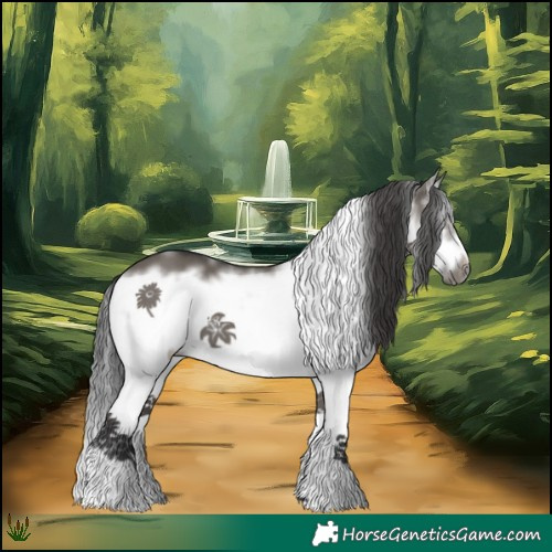 Horse Color:Grullo Sabino Splash Frame